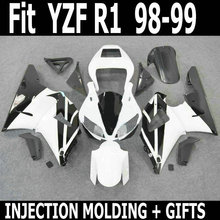 MOTOMARTS  100% fit injection motorcycle parts for YAMAHA grey white YZFR1 98 99 fairings kit YZF R1 1998 1999 body fairing 2024 - buy cheap