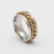 Женское кольцо из нержавеющей стали, золотистое кольцо на палец с гравировкой имени, классические обручальные кольца, ювелирные изделия 2024 - купить недорого