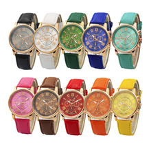 Роскошные модные повседневные Золотые женские часы с браслетом, женские Женевские аналоговые кварцевые часы с римскими цифрами из искусственной кожи ASL 2024 - купить недорого