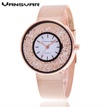 Vansvar Brand Fashion Rose Gold & Silver Women Wristwatches Luxury Stainless Steel Quartz Watches Relogio Feminino 2024 - buy cheap