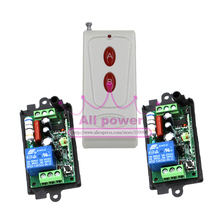 Poder 110 V 220 V 1CH Sem Fio Sistema de Comutação 2 Receptor & 1 Transmissor de Controle Remoto estado da saída 10A é ajustado