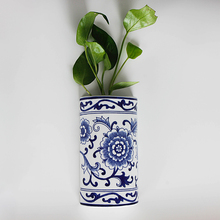 Jingdezhen handpainted blue and white porcelain wall hanging vase large hanging flower vase 2024 - buy cheap