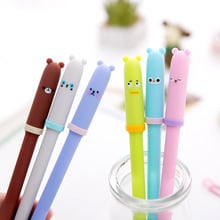 24 Pcs Korean Creative Animal Expression Pen Cap Neutral Students Write Signature Pen Black Core Office Stationery Supplies 2024 - buy cheap