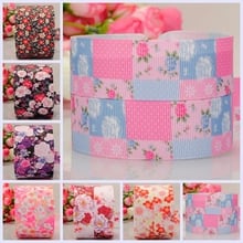 10/50/100 yards 1/2 " 38mm  flowers rose pattern ribbon printed grosgrain bows and ribbon DIY free shipping 2024 - buy cheap