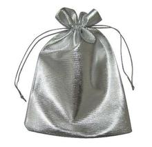 Bolsas de plata hechas a mano con cordón para boda, fiesta, Navidad, regalo, joyería, embalaje, 13x18cm, 1000 Uds. 2024 - compra barato