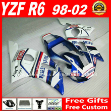 Kit de carenados para YAMAHA R6 1998-2002, kit de piezas de ABS 98 99 00 01 02, kits de carenado YZF 600 1999 2000 2001 2024 - compra barato