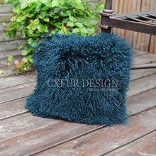 CX-D-04 Decorative Soft Plush Fluffy Cushion Cover Real Mongolian Lamb Fur Pillow Cover Luxury 2024 - buy cheap