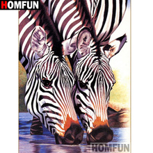 HOMFUN Full Drill Diamond Painting "Animal zebra" DIY Picture Of Rhinestone 5D Diamond Embroidery Cross Stitch Decor A20166 2024 - buy cheap