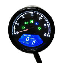 Universal Digital Motorcycle Speedometer Odometer Techometer Gauge Dual Speed LCD Screen for 1-4  Cylinders 2024 - buy cheap
