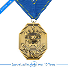 Под заказ антикварные бронзовые медали дешевые памятные медали с голубыми лентами высокого качества изготовленные на заказ Античные металлические медали 2024 - купить недорого