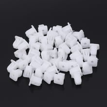 50 Pcs White Square Car Body Plastic Push Pin Rivet Fasteners Trim Moulding Clip Junn12 DropShip Dropshipping 2024 - buy cheap