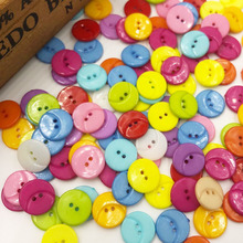 100 pcs 2 Holes Lots Color Buttons DIY Craft Sewing Kid's Plastic Button PT46 2024 - buy cheap