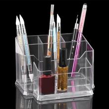 Manicure File Organizer Transparent Acrylic Box Nail Art Storage Case Empty Nail Brush Pen Holder Makup Organizer Box Container 2024 - buy cheap