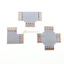 Lote de 10 unidades de conectores PCB RGBW de 5 pines, 10mm, 12mm, en forma de L, T, X, divisor de placa PCB para RGBW, RGBWW, 5 pines 2024 - compra barato