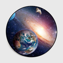 Красивый ковер с планетами Космос Вселенная вихревой Млечный Путь Луна 3D рисунок круглый коврик для пола нескользящий фланелевый ковер для спальни 2024 - купить недорого