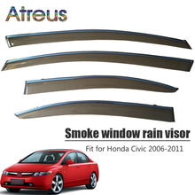 Atreus conjunto de acessórios para veículo, para honda civic 2005-2011, 2015 2014, 2013, com defletores de sol, janela de fumaça, viseira de chuva 2024 - compre barato