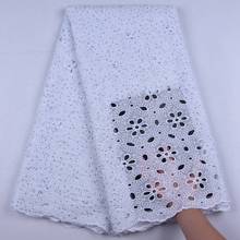 White African Cotton Lace Fabric High Quality Swiss Voile Lace In Switzerland Nigerian Lace Fabric For Wedding Party Dress S1654 2024 - buy cheap