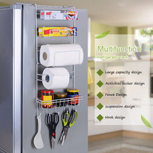 Behogar 6-Tier Multi-Purpose Metal Kitchen Cabinet Refrigerator Side Rack Door Metal Storage Rack Organizer with Suction Cups 2024 - buy cheap