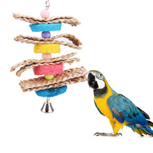 Попугаи игрушки для домашних птиц укусы ползунки жевательная игрушка для попугаев продукты Budgie с подвеской качающийся колокол Поставка игрушек для домашних животных товары для птиц 2024 - купить недорого