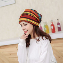Bigsweety New Striped Skullies Scarf Hat Windproof Maternity Cap Pregnant Mother Beanies Caps Autumn Winter Hood Warm Beanies 2024 - buy cheap