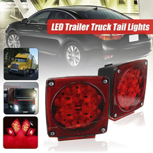 1pc 12V Car 12 LED Tail Brake Fog Light Red Square Trailer Taillight Truck Trailer Hitch Super Bright 2024 - buy cheap