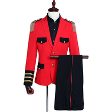 Blazer con pantalones y borlas para hombre traje militar, traje, color rojo, para verano, 2020 2024 - compra barato