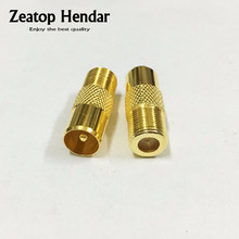 10Pcs Gold Coaxial Coax RF Adapter Connectors TV PAL Male  to "F" Female M/F Conector 2024 - buy cheap