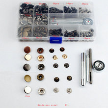 Wholesale 831 snap buttons +tool  Metal Press Studs Sewing Button Snap Fasteners Sewing Leather Craft Clothes Bags 2024 - buy cheap