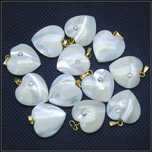6pcs Sea shell beads mother of pearl size 20mm top fashion beads for women bracelets making accessories heart pendants 2024 - buy cheap