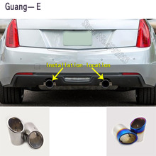 car stickers cover muffler exterior back end pipe dedicate exhaust tip tail outlet ornament 2pcs For Cadillac ATS 2013-2019 2024 - buy cheap