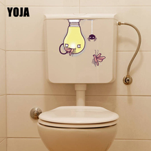 YOJA 23.1X21.7CM Intereting Living Room Home Decor Wall Sticker Toilet Decal Cartoon Bulb Spider T5-1315 2024 - buy cheap