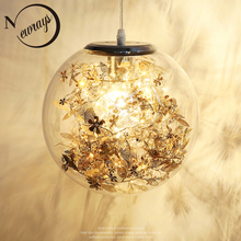 Luminária pendente estilo nórdico, lustre moderno, criativo, com pingente de flor de vidro, 4 cores, soquete e27, para sala de estar, quarto, cozinha, café 2024 - compre barato