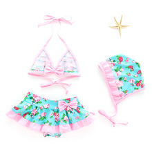 Children Baby Girl Bikini Set Fashion Swimming Cute Children Bikini Swimsuit Set Green Kids Girls Swimwear For Girls 1-6 Years 2024 - buy cheap