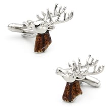 Men's Deer Cuff Link Copper Material Coffee Color 2024 - buy cheap