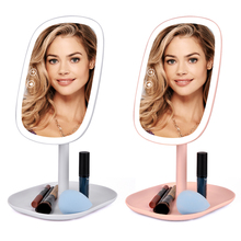 Multifunctional Smart Makeup Mirror Light With 10X Magnifying Glass Portable Compact Desklamp Touch Screen Cosmetic Mirror 2024 - buy cheap