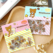 80pcs/pack Mini Cartoon PVC Rilakkuma Stickers Cute Cat Bear Stiker for Kids Diaries Photo Album Decoration DIY Scrapbooking 2024 - buy cheap