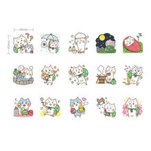 Cat travel Decorative Stickers Adhesive Stickers DIY Decoration Diary Japanese Stationery Stickers Children Gift 2024 - buy cheap