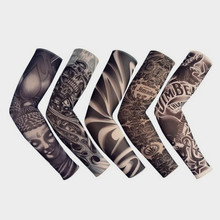 5 шт. новые смешанные 92% нейлон эластичные Поддельные Временные татуировки рукава дизайн тела рука Чулки татуировки для крутых мужчин женщин 2024 - купить недорого