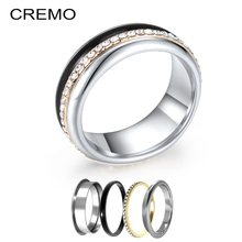 Cremo-anillo de acero inoxidable para Mujer, sortija, delicado, Vintage, accesorios en capas 2024 - compra barato