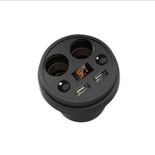 12-24V Output USB Charger Socket Car Cigarette Lighter Dual Cup Holder Adapter Lit cigarettes 2024 - buy cheap
