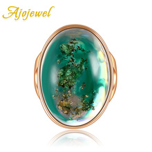 Ajojewel Brand Unique Charmful Fashion Gold-color Blue Green Dream Ocean Rings For Women 2024 - buy cheap