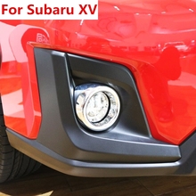 The new For Subaru XV 5-door Hatchback 2017 2018 ABS Chrome Exterior Front Fog Light Lamp Cover Decoration Trim 2PCS 2024 - buy cheap