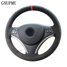 GNUPME-cubierta de gamuza para volante de coche, accesorios de Interior para BMW E90, 325i, 330i, 335i, color negro, DIY 2024 - compra barato