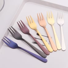 5 Pcs Tea Fork Stainless Steel Fork Set Tableware Gold Small Table Fruit Fork For Party Mini Dessert Fork Home Party Tool 2024 - buy cheap