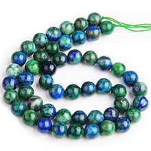 High quality Natural Stone Chrysocolla Lapis lazuli Round Loose Beads 4/6/8/10/12mm Jewelry Making Bracelet Diy beads 2024 - buy cheap