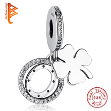 BELAWANG-abalorios de trébol de la suerte para mujer, de Plata de Ley 925 auténtica, aptos para Pulseras originales, accesorios de joyería 2024 - compra barato