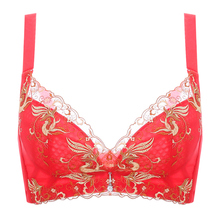 Push Up Bra Sexy Brassiere Bralette Embroidery Large Size Lace Bra Red Wireless Thin Underwear Sexy Lingerie Soft Bras For Women 2024 - buy cheap
