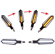 Индикатор сигнала дневсветильник свет 4x Белый + янтарный выдувание поворота Универсальный светодиодный мотоцикл 2024 - купить недорого