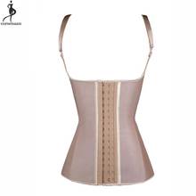 Cheap Wholesale adjustable straps 100 latex rubber waist cincher front 3 hooks vest Tank Bustier underbust corset Plus Size 6XL 2024 - compre barato