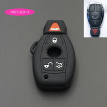 Xinyuexin Silicone Rubber Car Key Cover FOB Case For Benz C E S CL GL ML Smart Key Fob Shell Jacket Bag Car-styling 4Buttons 2024 - buy cheap